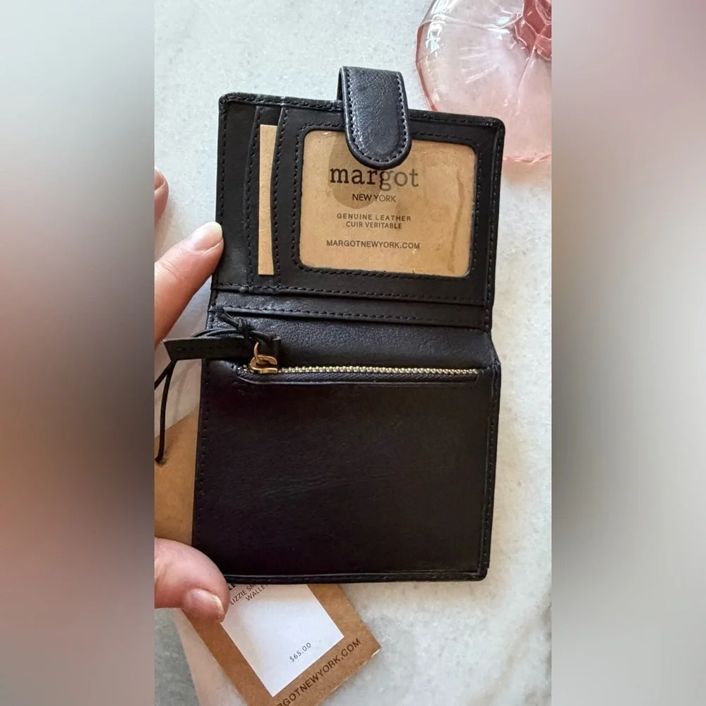 Margot Black Leather Card Holder